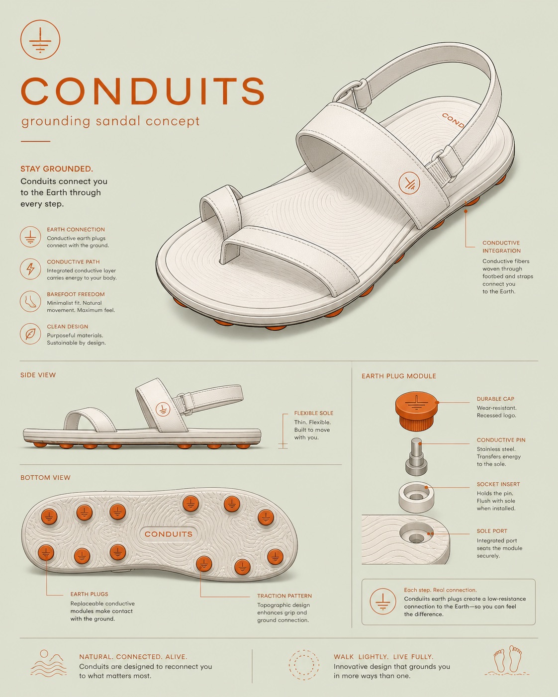 Conduits grounding sandal diagram